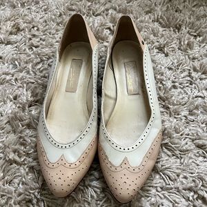 Vintage pink and white flats